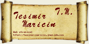 Tešimir Maričin vizit kartica
